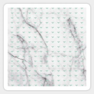 White Marble Abstract Mint Sticker